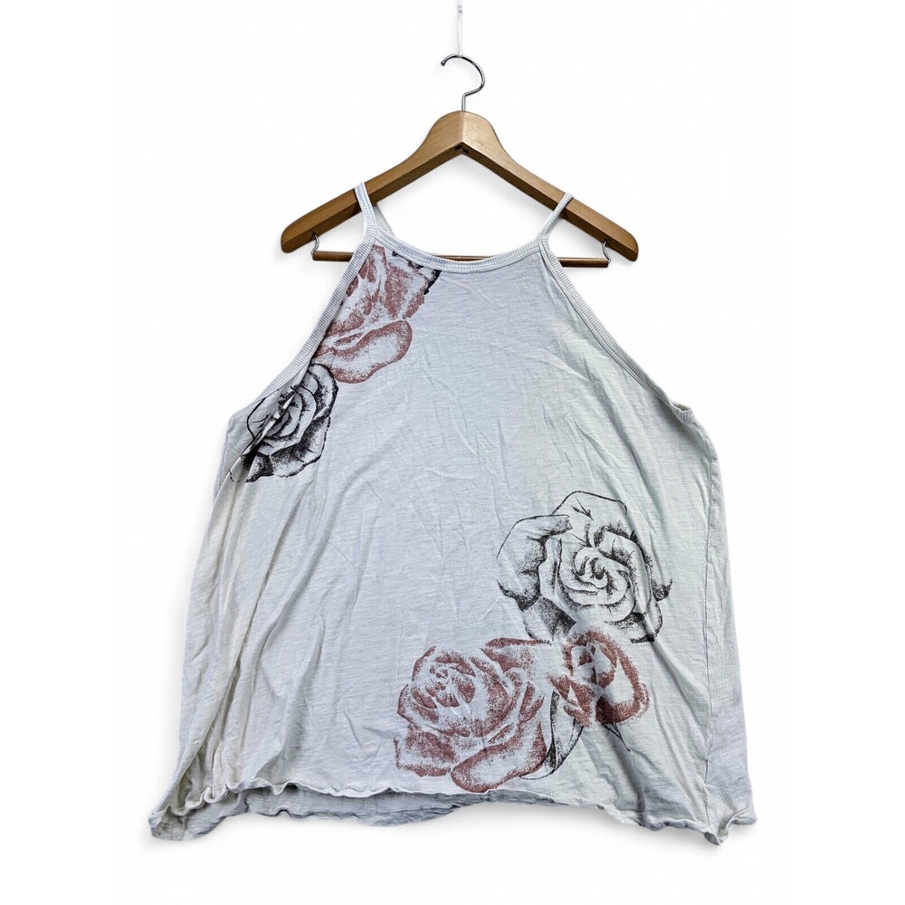 Torrid Floral Halter Tank Top 3X Plus 100% Cotton